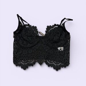 Lovers + Friends Black Lace Bralette